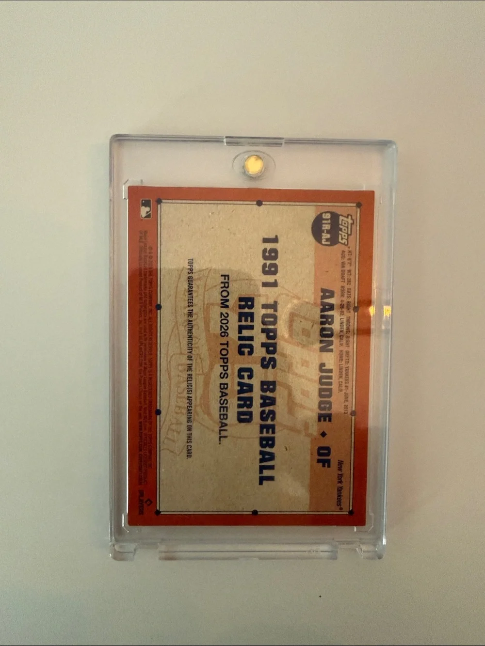 Aaron Judge 12/50 Patch Card